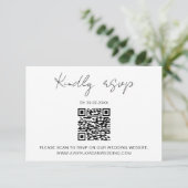 QR Code UAWG Minimalistische Antwort auf die Hochz Begleitkarte (Stehend Vorderseite)