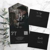 QR-Code uAwg Moderne Hochzeit All In One Einladung