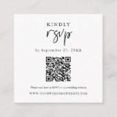 QR-Code UAWG Moderne Hochzeitstifte Begleitkarte (Vorderseite)