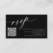 QR-Code UAWG moderne Hochzeitswebsite für Fotos Begleitkarte (Vorderseite)