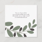 QR-Code UAWG, Olivenzweig Mittelmeerhochzeit Begleitkarte (Rückseite)