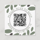 QR-Code UAWG, Olivenzweig Mittelmeerhochzeit Begleitkarte (Vorderseite)