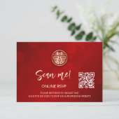 QR-Code-UAWG online für Hochzeiten Begleitkarte (Stehend Vorderseite)