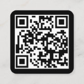 QR Code UAWG Online Wedding Website Simple Black Begleitkarte (Rückseite)