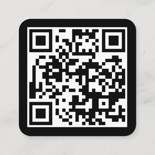 QR Code UAWG Online Wedding Website Simple Black Begleitkarte (Rückseite)