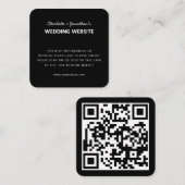 QR Code UAWG Online Wedding Website Simple Black Begleitkarte (Vorne/Hinten)