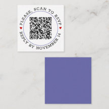 QR-Code UAWG periwinkle blaue Grenzherzen Hochzeit