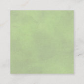 QR-Code UAWG sage grüne Grenze und Herzen Hochzeit Begleitkarte (Rückseite)