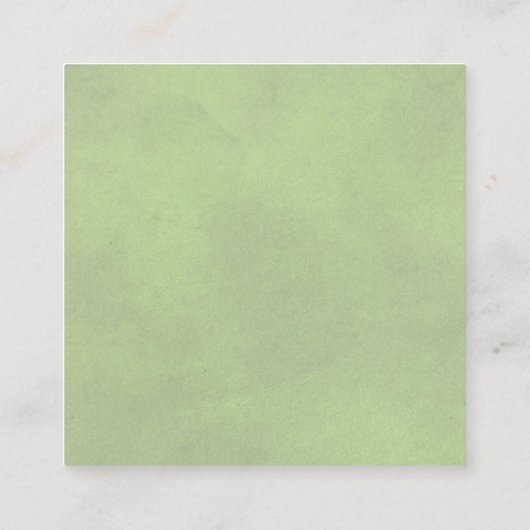 QR-Code UAWG sage grüne Grenze und Herzen Hochzeit Begleitkarte (Rückseite)