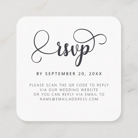 QR Code UAWG Wedding RSVP Cards Begleitkarte (Rückseite)