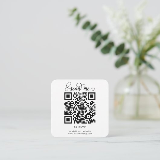 QR Code UAWG Wedding RSVP Cards Begleitkarte (Stehend Vorderseite)