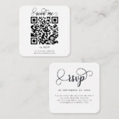 QR Code UAWG Wedding RSVP Cards Begleitkarte (Vorne/Hinten)