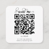 QR Code UAWG Wedding RSVP Cards Begleitkarte (Vorderseite)