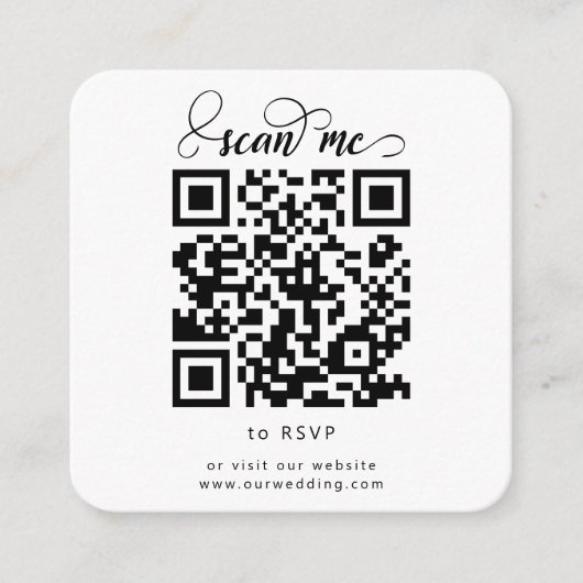 QR Code UAWG Wedding RSVP Cards Begleitkarte (Vorderseite)