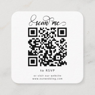 QR Code UAWG Wedding RSVP Cards Begleitkarte