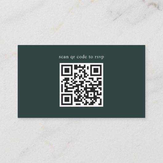 QR Code UAWG Wedding Rustic Mountain Pine Begleitkarte (Rückseite)