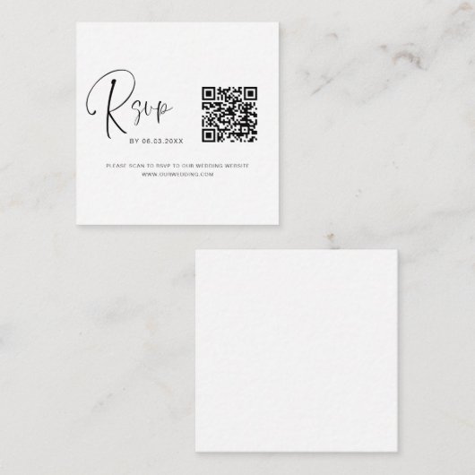 QR Code UAWG Wedding Website Begleitkarte (Vorne/Hinten)