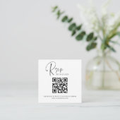 QR Code UAWG Wedding Website Elegant Begleitkarte (Stehend Vorderseite)