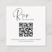 QR Code UAWG Wedding Website Elegant Begleitkarte (Vorderseite)