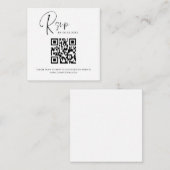 QR Code UAWG Wedding Website Elegant Begleitkarte (Vorne/Hinten)