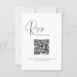QR Code UAWG Wedding Website Elegant RSVP Karte