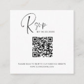 QR Code UAWG Wedding Website Elegantes Abschlussfa Begleitkarte (Vorderseite)