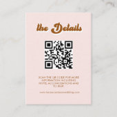 QR Code UAWG Wedding Website Enclosure Card Visitenkarte (Vorderseite)