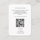 QR Code UAWG Wedding Website Enclosure Card Visitenkarte (Vorderseite)