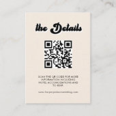 QR Code UAWG Wedding Website Enclosure Card Visitenkarte (Vorderseite)