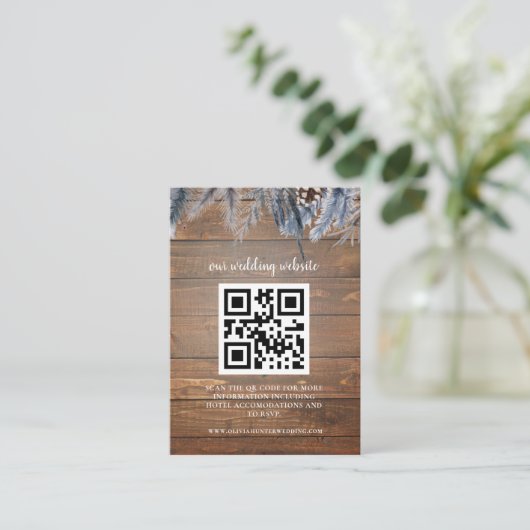 QR Code UAWG Wedding Website Enclosure Card Visitenkarte (Stehend Vorderseite)