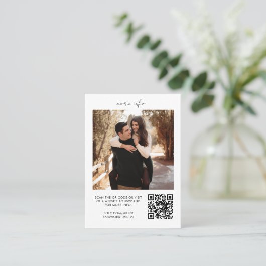 QR Code UAWG Wedding Website Enclosure Card Visitenkarte (Stehend Vorderseite)