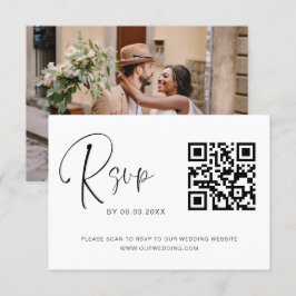 QR Code UAWG Wedding Website Foto Elegant RSVP Karte