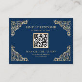 QR Code UAWG Wedding Website für Blue and Gold Fra Begleitkarte (Vorderseite)