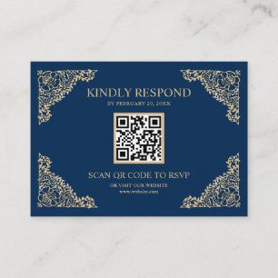 QR Code UAWG Wedding Website für Blue and Gold Fra Begleitkarte