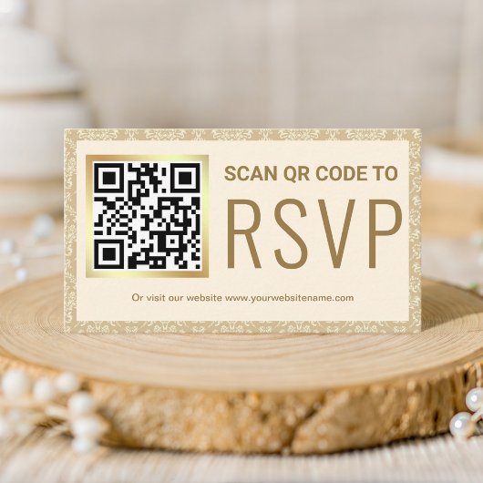QR Code UAWG Wedding Website für Cream und Gold Da Begleitkarte