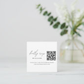 QR Code UAWG Wedding Website Minimalistisch Begleitkarte (Stehend Vorderseite)