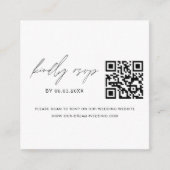QR Code UAWG Wedding Website Minimalistisch Begleitkarte (Vorderseite)