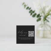 QR Code UAWG Wedding Website Minimalistisch Begleitkarte (Stehend Vorderseite)