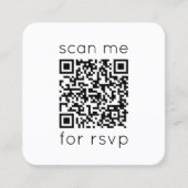 QR Code UAWG Wedding Website Square Enclosure Card Quadratische Visitenkarte (Vorderseite)