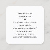 QR Code UAWG Wedding Website Square Enclosure Card Quadratische Visitenkarte (Rückseite)