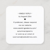 QR Code UAWG Wedding Website Square Enclosure Card Quadratische Visitenkarte (Rückseite)