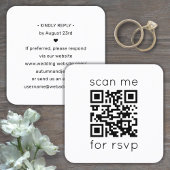 QR Code UAWG Wedding Website Square Enclosure Card Quadratische Visitenkarte