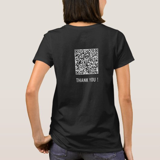 QR-Code Überprüfen Sie Ihre Informationen Personal T-Shirt (Rückseite)