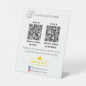 QR-Code Überprüfung für kleine Unternehmen GOOGLE Sockelschild (Vorderseite)