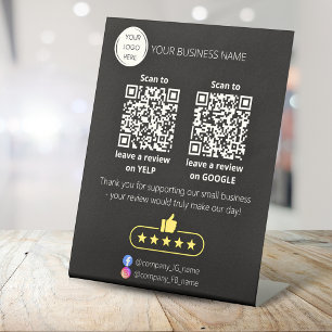 QR-Code Überprüfung für kleine Unternehmen GOOGLE  Sockelschild