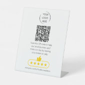 QR-Code Überprüfung für kleine Unternehmen YELP Sockelschild (Vorderseite)