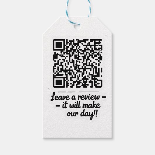 QR-Code-Überprüfungsgeschenk-Anhänger Geschenkanhänger (Vorderseite)