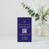 QR-Code-Überprüfungslink Geschäft Feedback-Stil Visitenkarte (Stehend Vorderseite)