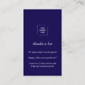 QR-Code-Überprüfungslink Geschäft Feedback-Stil Visitenkarte (Rückseite)