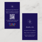 QR-Code-Überprüfungslink Geschäft Feedback-Stil Visitenkarte (Vorne/Hinten)